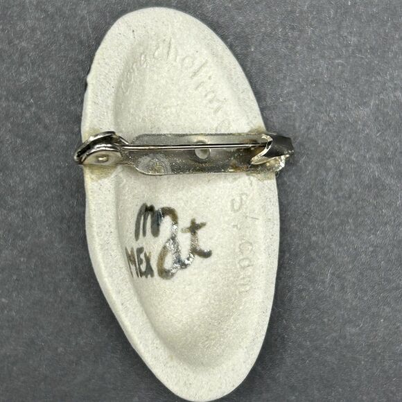 Las Mascaritas Face Mask Pin Brooch Corachol Imports Women Artisan Made Mexico - Picture 3 of 7